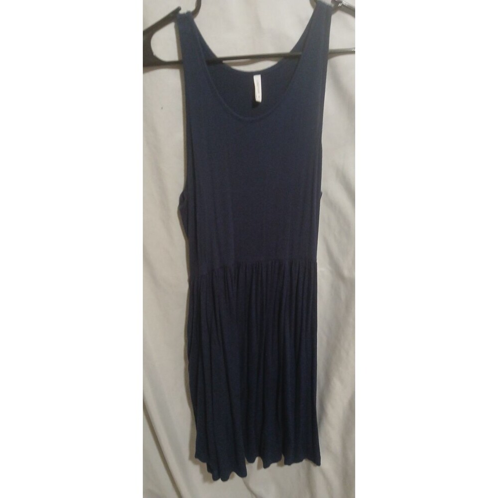 Longyuan Women’s Sleeveless   Maxi Dress  Navy Size S